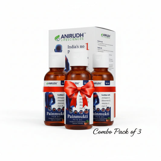 Painmukti Pain Oil – Combo Pack of 3 (100ml Each) | Ayurvedic Pain Relief for Joint, Back & Muscle Pain
